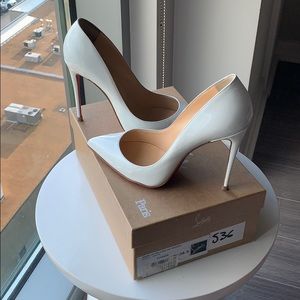 Christian Louboutin White Pigalle Follies 100mm